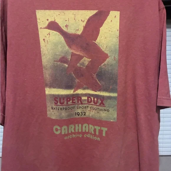 Carhartt Men's Brick Red Pocket Tee - Picture 2 of 3